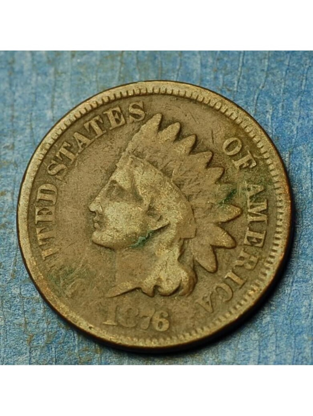 W171 1876 Indian Head Cent Penny 1c - KEY DATE RARE TOUGH Check Out Our Store